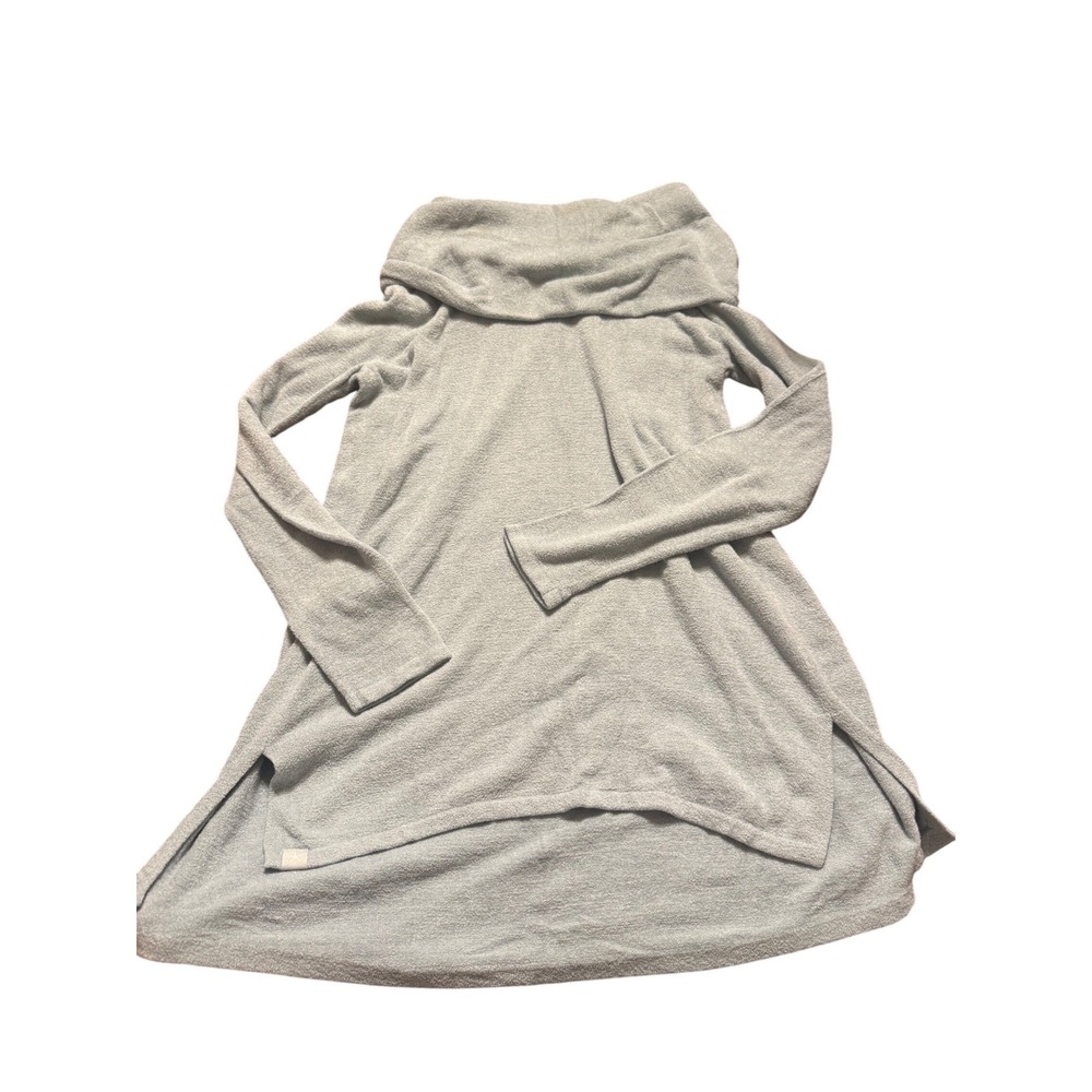 Barefoot‎ Dreams CozyChic Ultra Lite Cowl Neck High Low Sweater XS Light Blue
